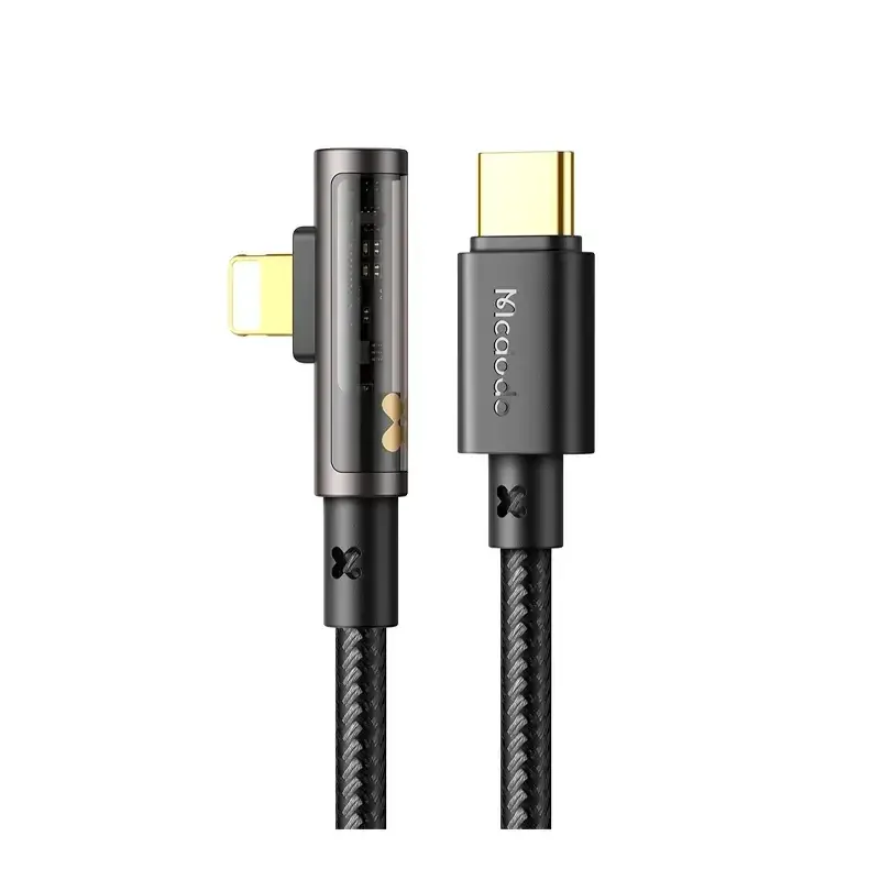 Mcdodo 3390 Type-C to Lightning 36W Elbow Transparent Data Cable 1.2m